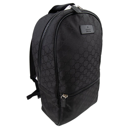 Gucci Logo Print Monogram Backpack Black 8615