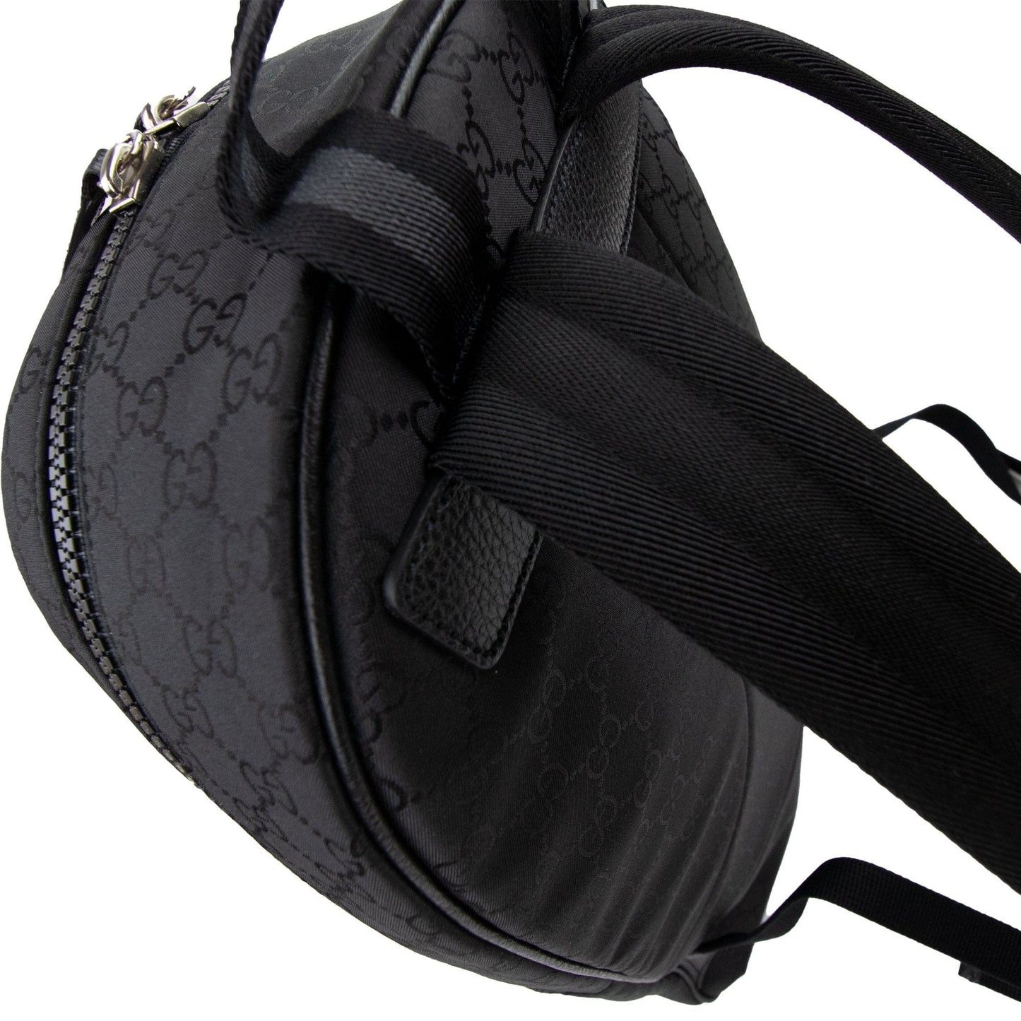 Gucci Logo Print Monogram Backpack Black 8615