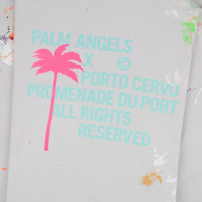 Palm Angels Palm Tree Paint Hoody Grey