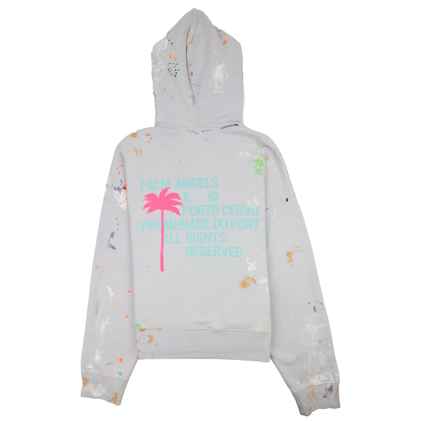 Palm Angels Palm Tree Paint Hoody Grey