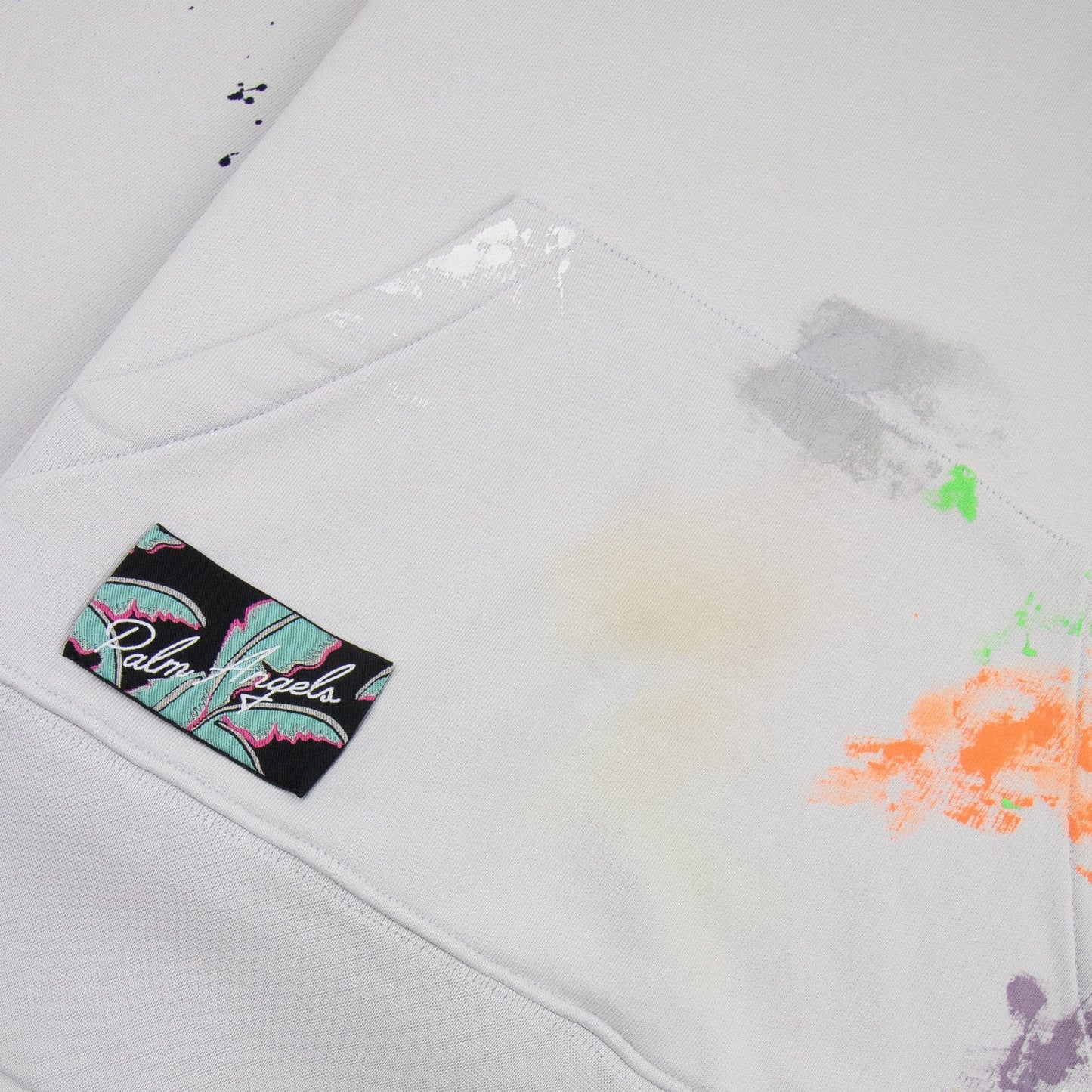 Palm Angels Palm Tree Paint Hoody Grey