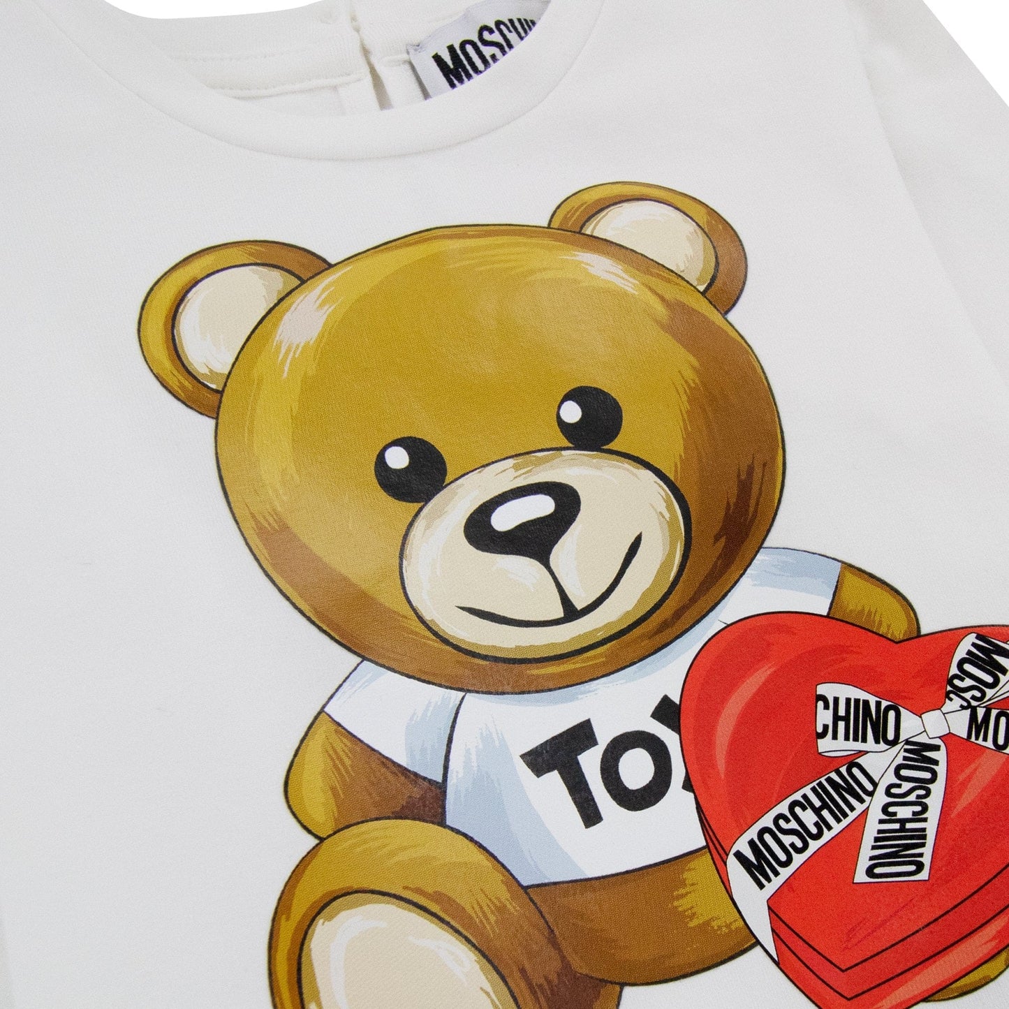 Moschino Kids Chocolate Box Bear Long Sleeve T-shirt Cloud 10063