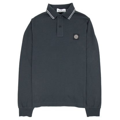 Stone Island Tip Collar Polo Charcoal V0065