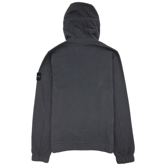 Stone Island 61420 Hoodied Zip Up Sweatshirt Charcoal V0065