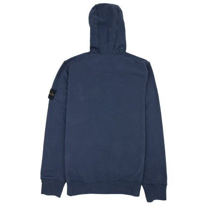 Stone Island Open Zip Up Hooded Sweatshirt Navy V0028