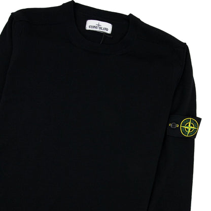 Stone Island 526c4 Knitted Sweatshirt Black V0029