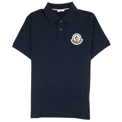 Moncler Maglia Manica Logo Polo Shirt Navy 773