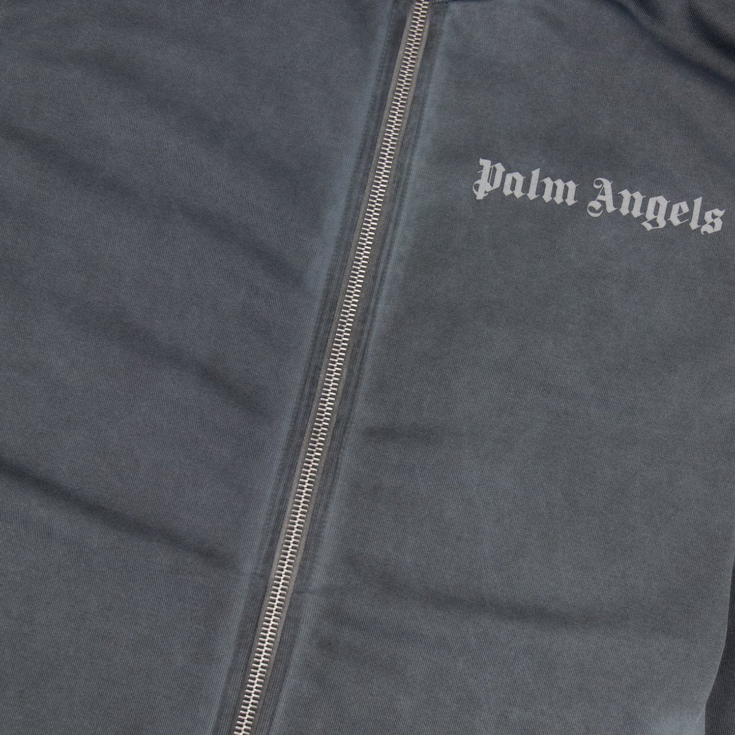 Palm Angels Garment Dyed Track Jacket Dark Grey