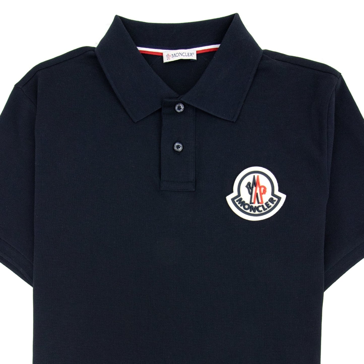 Moncler Maglia Manica Logo Polo Shirt Navy 773
