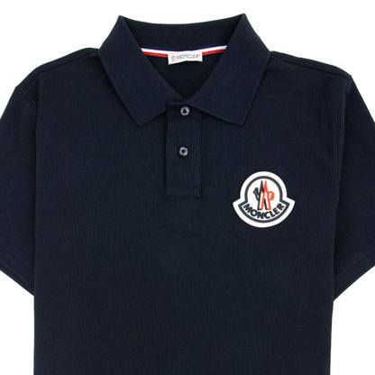 Moncler Maglia Manica Logo Polo Shirt Navy 773