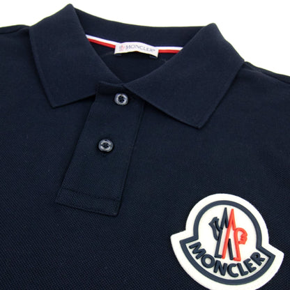 Moncler Maglia Manica Logo Polo Shirt Navy 773