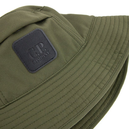 C.P. Company Logo Badge Bucket Hat Green 683
