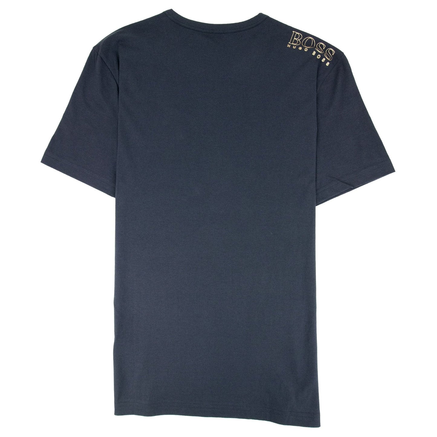 Hugo Boss Regular-fit T-shirt With Contrast Logo Navy/gold