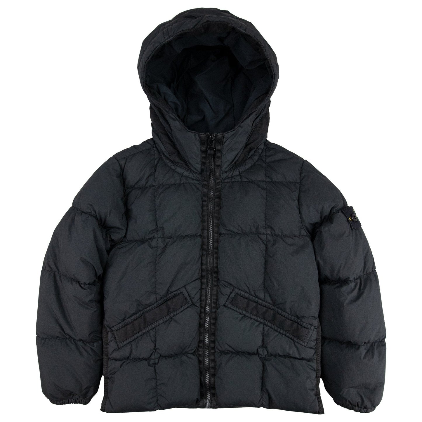 Stone Island Junior 40333 Garment Dyed Crinkle Reps Ny Down Jacket Black V0029