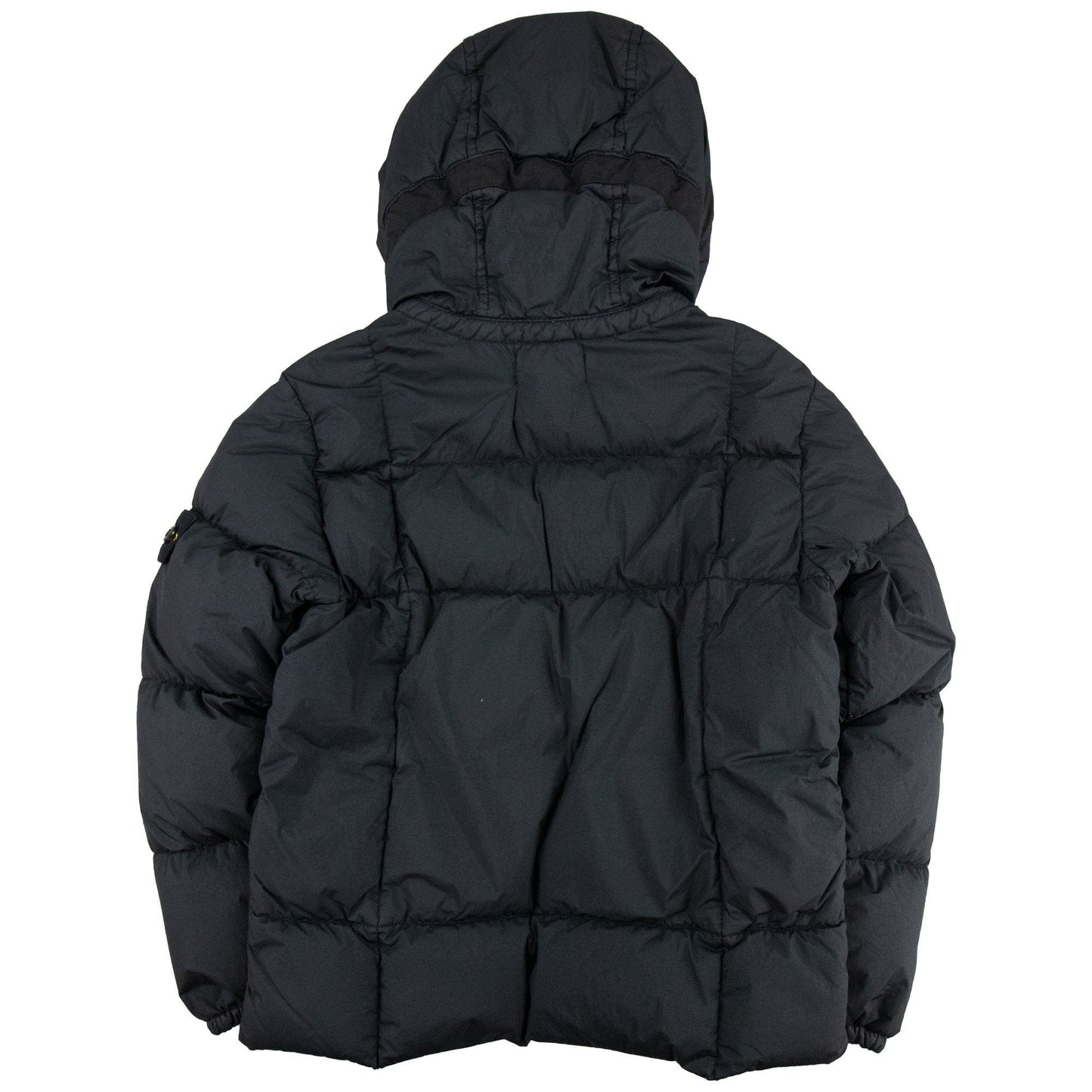Stone Island Junior 40333 Garment Dyed Crinkle Reps Ny Down Jacket Black V0029