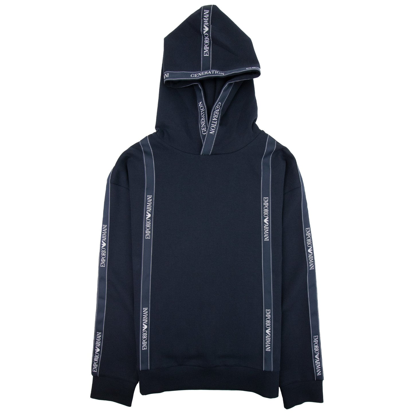 Emporio Armani Tape Logo Hoodied Sweatshirt Blue/navy 0920