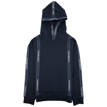 Emporio Armani Tape Logo Hoodied Sweatshirt Blue/navy 0920