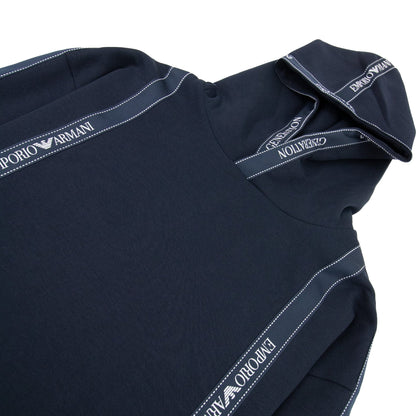 Emporio Armani Tape Logo Hoodied Sweatshirt Blue/navy 0920