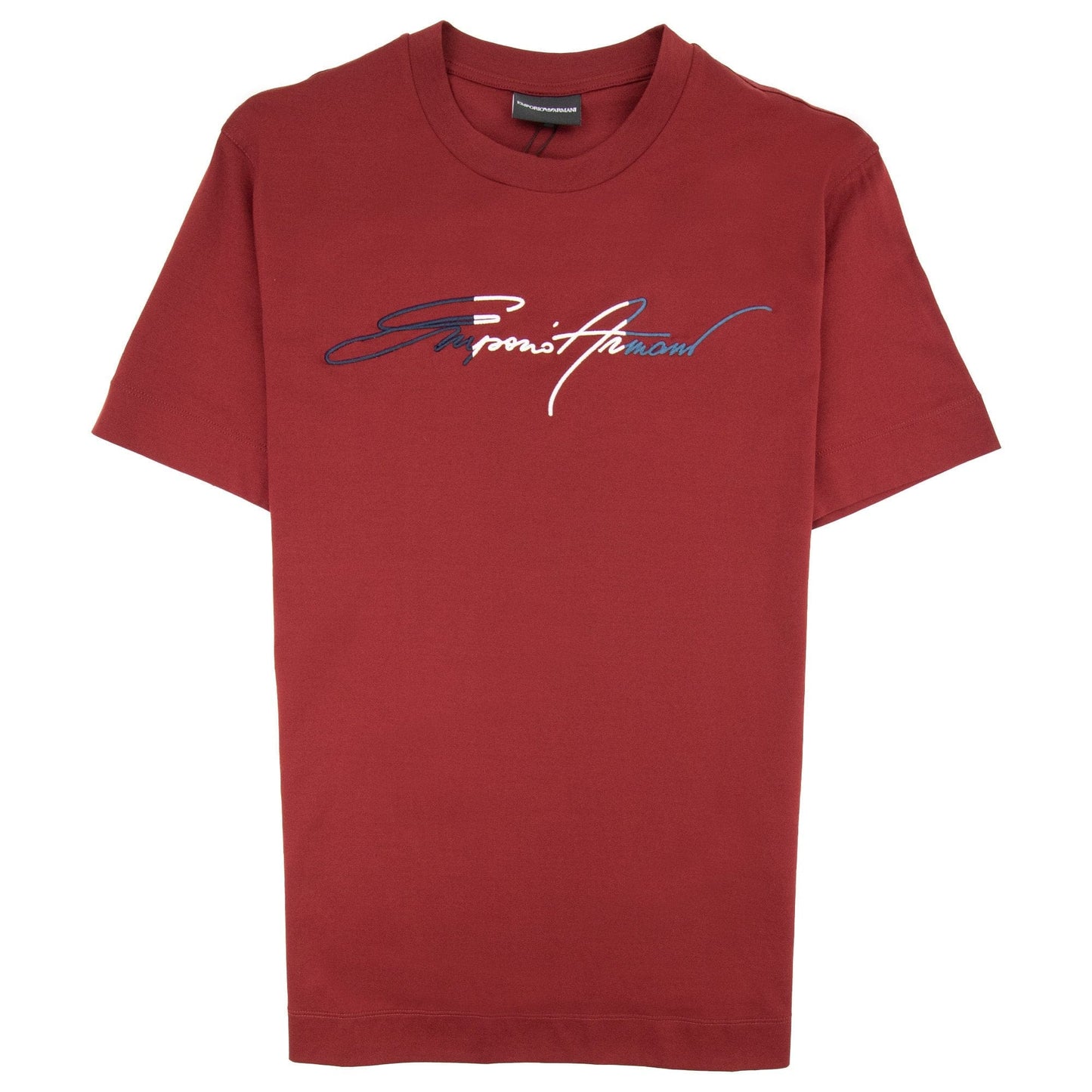 Emporio Armani Signature Logo T Shirt Rubino 353