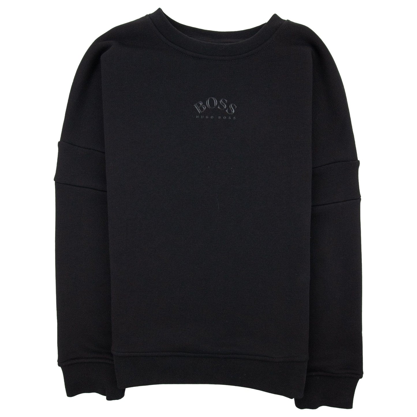 Hugo Boss Kids Lustrous Logo Crew Neck Sweatshirt Black