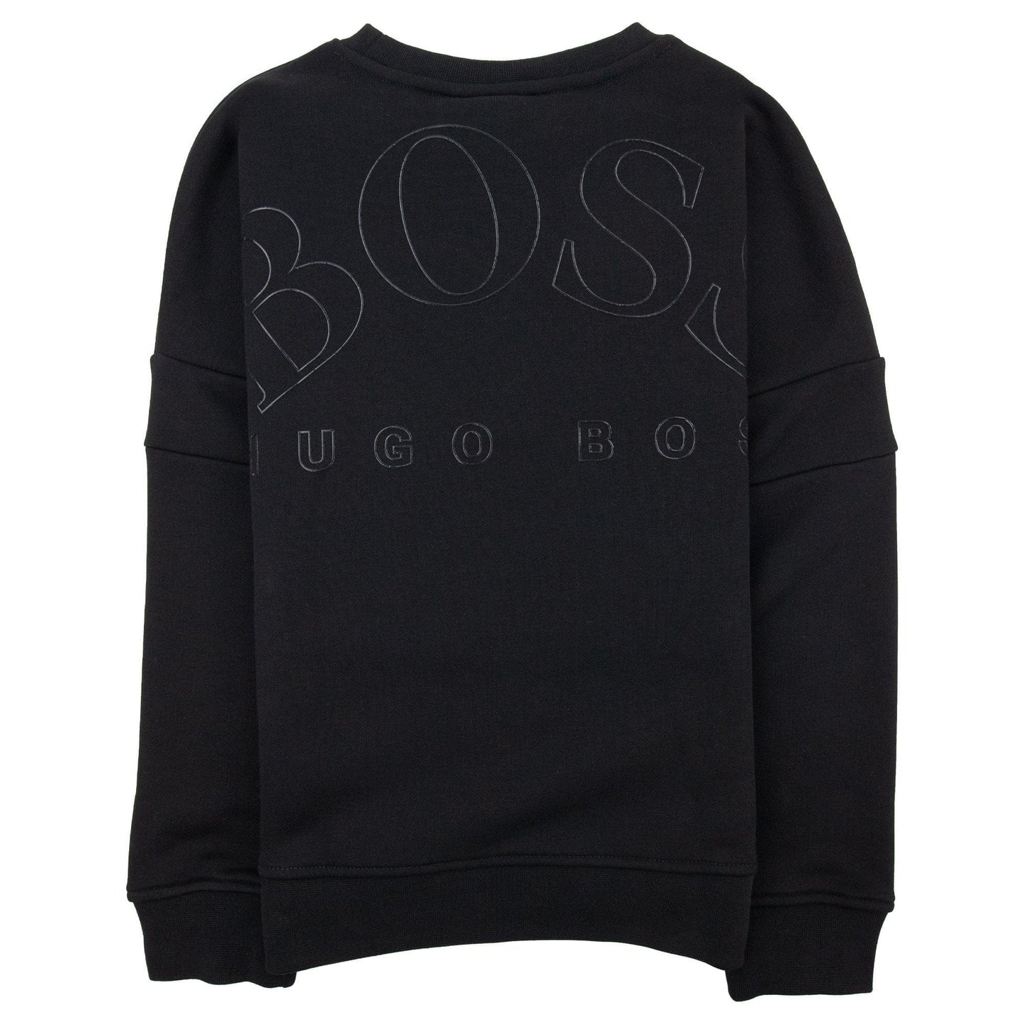 Hugo Boss Kids Lustrous Logo Crew Neck Sweatshirt Black