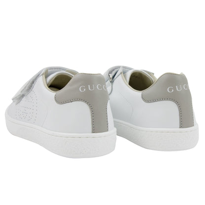 Gucci Junior New Ace Leather Trainers White 9060