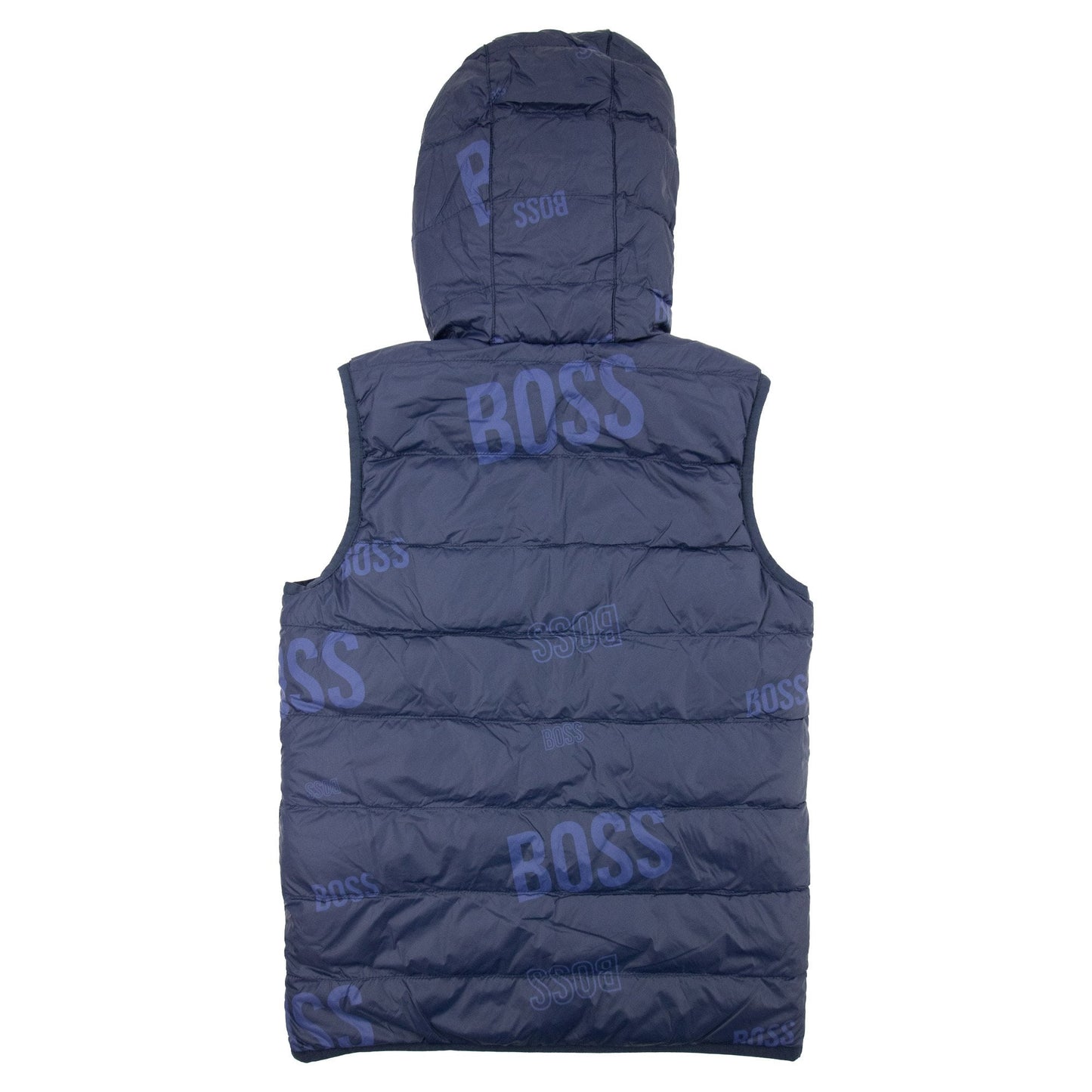 Hugo Boss Kids Logo Reversible Padded Gilet Red/blue