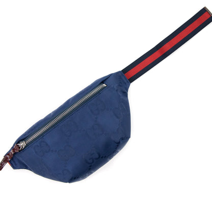 Gucci Junior Gg Monogram Print Nylon Bum Bag Blue 8278