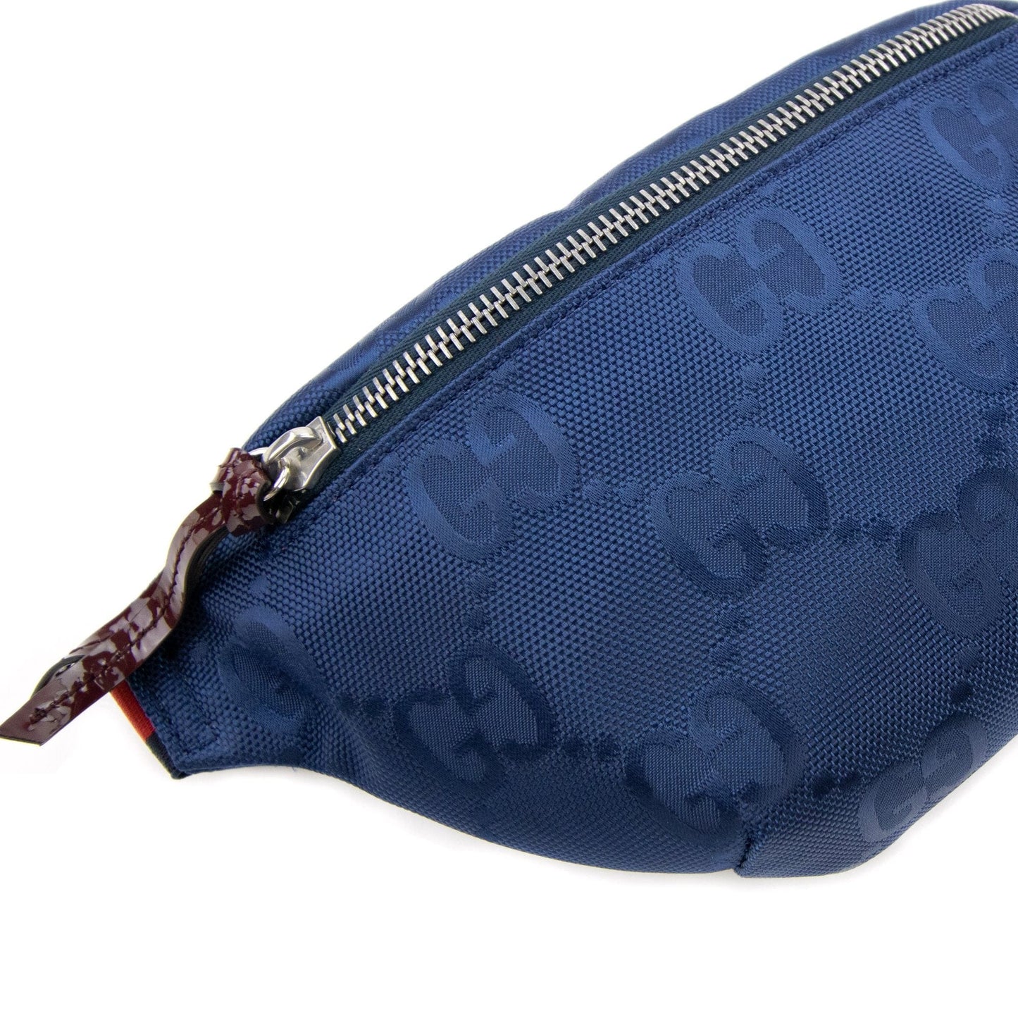 Gucci Junior Gg Monogram Print Nylon Bum Bag Blue 8278