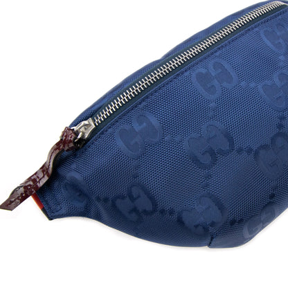 Gucci Junior Gg Monogram Print Nylon Bum Bag Blue 8278