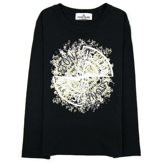 Stone Island Junior Nature T Shirt Black V0029