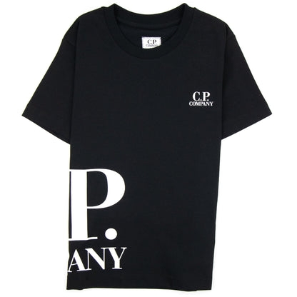 Cp Company Undersixteen Wrap Logo S/s T Shirt Black 999