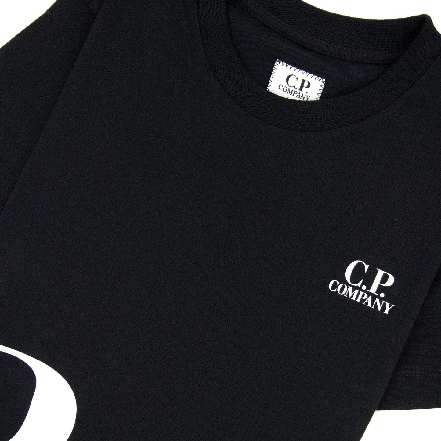 Cp Company Undersixteen Wrap Logo S/s T Shirt Black 999