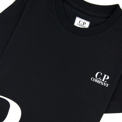 Cp Company Undersixteen Wrap Logo S/s T Shirt Black 999