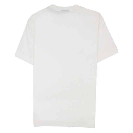 Emporio Armani Signature Logo T Shirt Bianco 0101