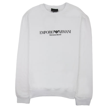 Emporio Armani Logo Print Sweatshirt White 0100