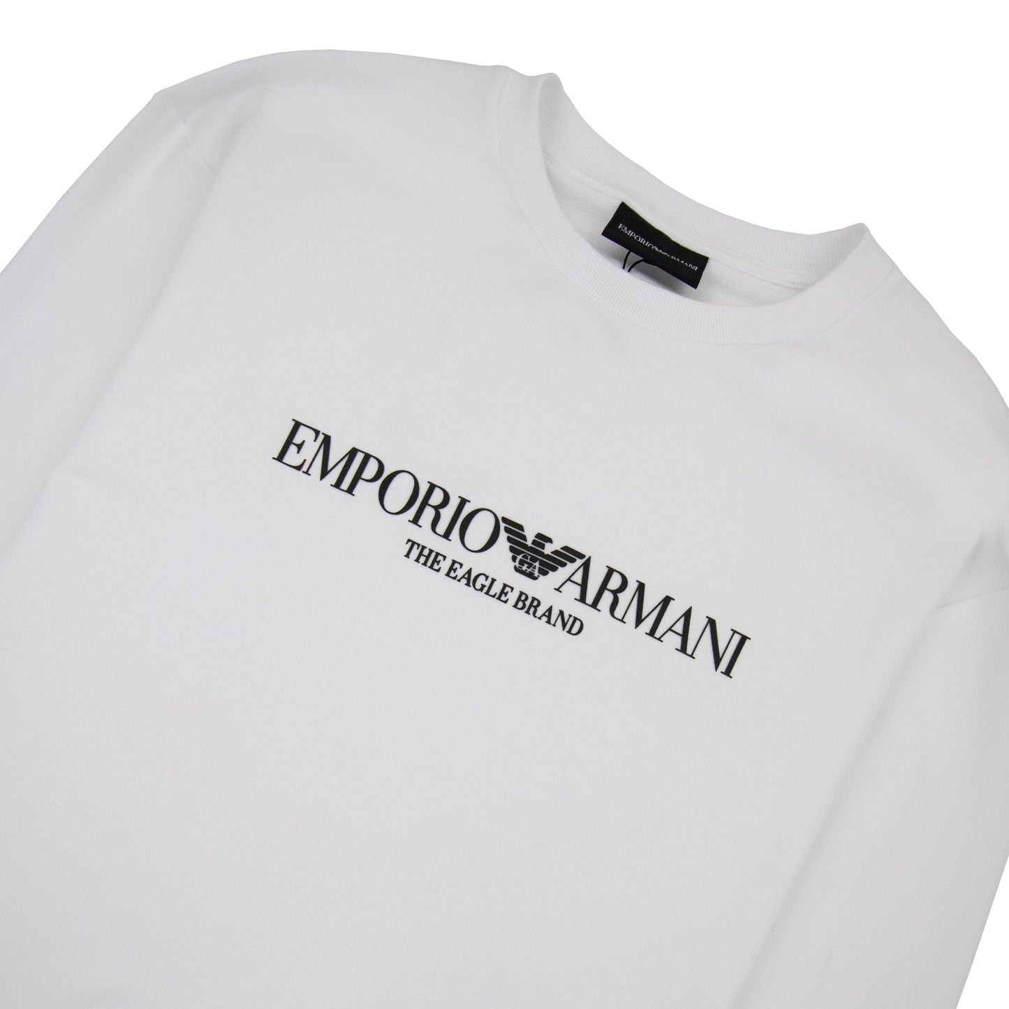 Emporio Armani Logo Print Sweatshirt White 0100