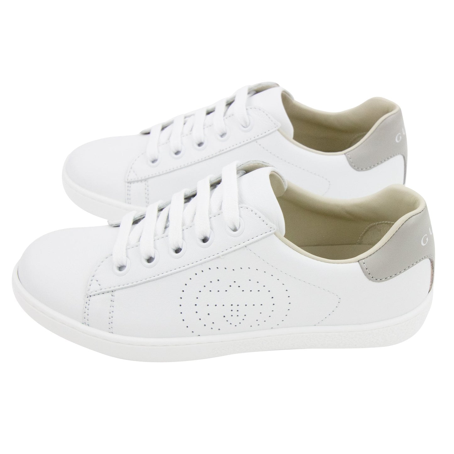 Gucci Junior Gg Ace Sneaker White 9060