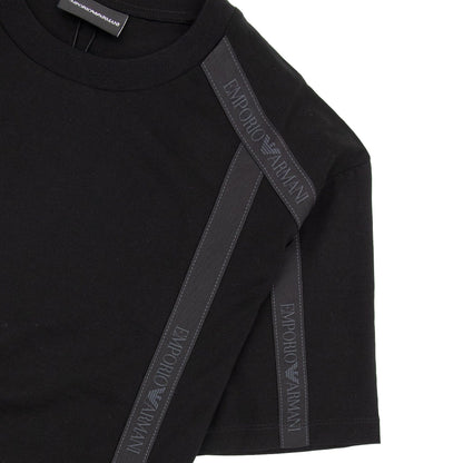 Emporio Armani Tape Logo S/s T Shirt Black 999