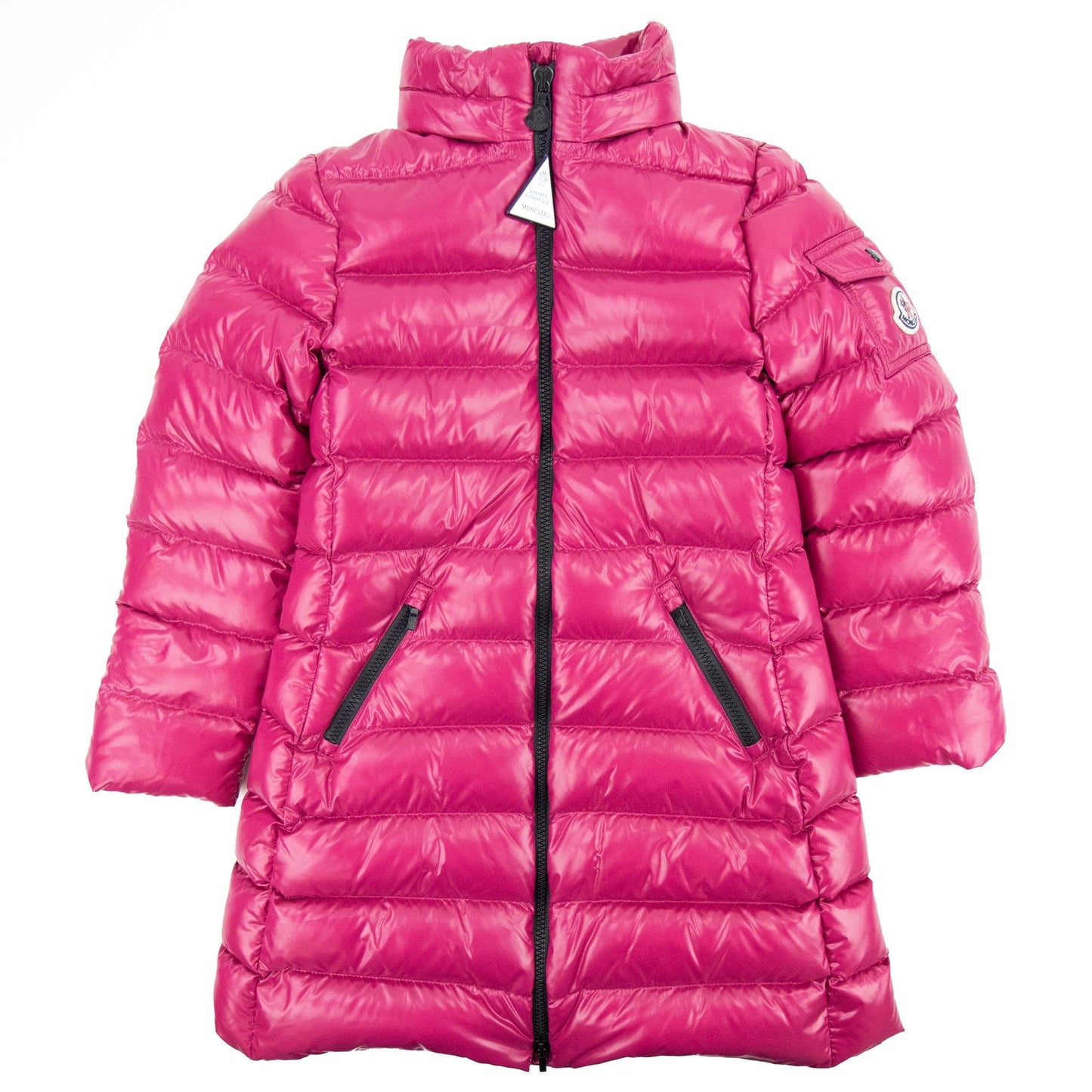 Moncler Junior Moka Padded Coat Fuchsia 675