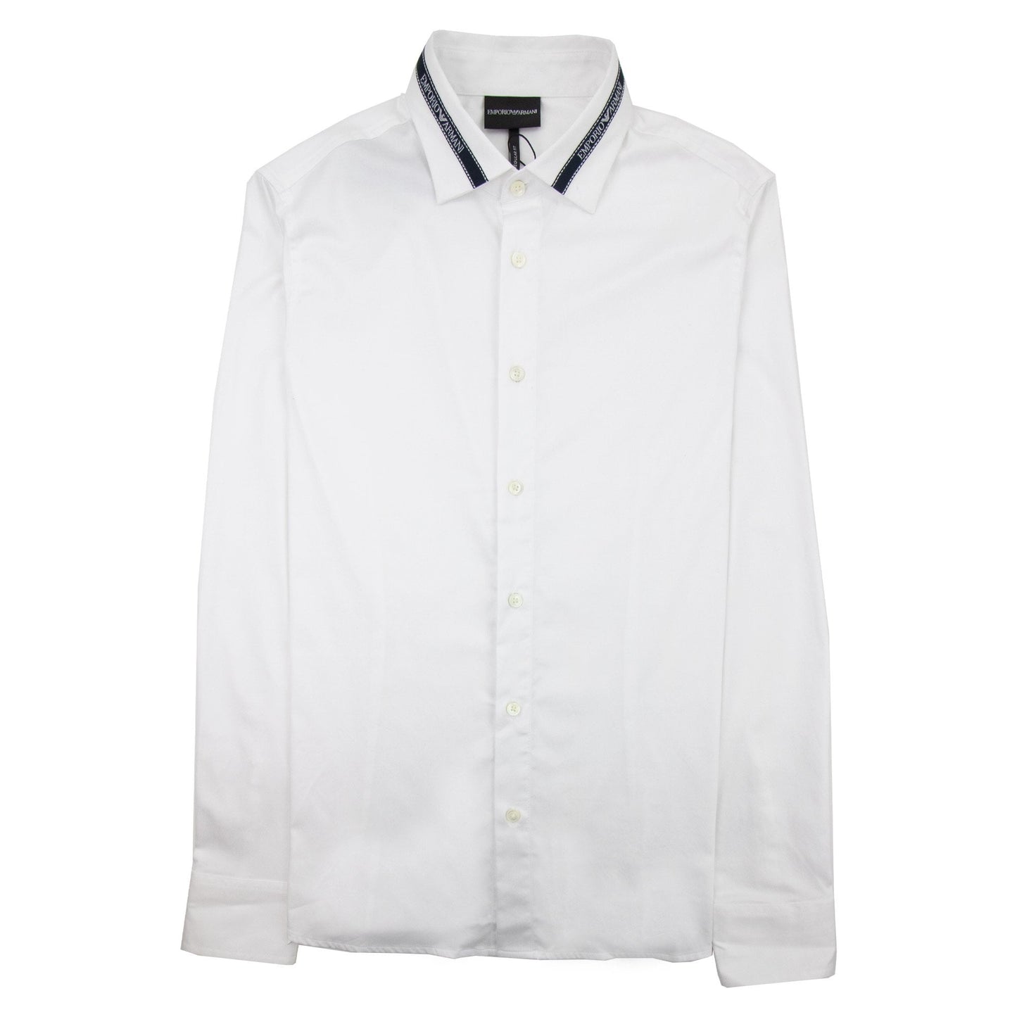 Emporio Armani Tape Logo Regular Fit Shirt Bianco 0100