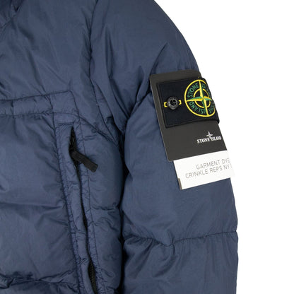 Stone Island Crinkle Reps Puffer Down Jacket Navy V0028