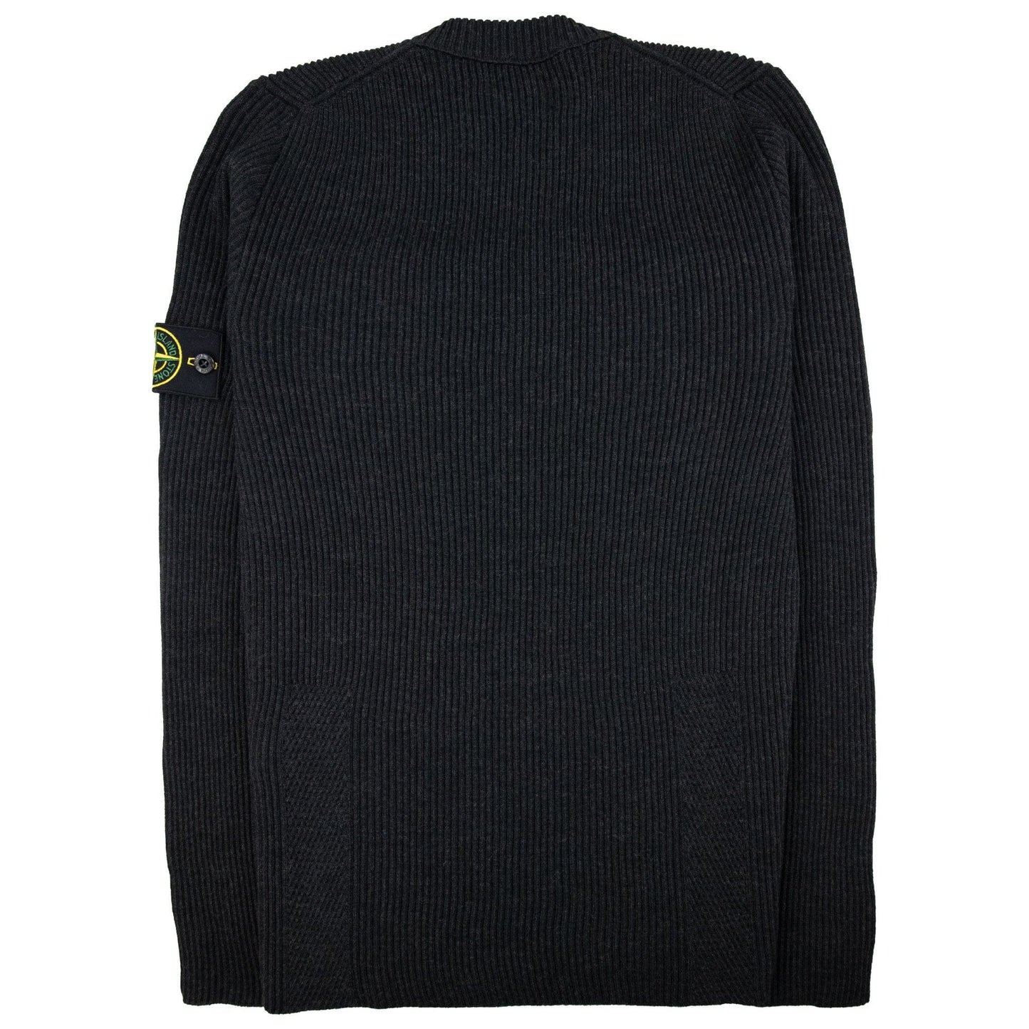 Stone Island Ribbon Knitted Crewneck Sweatshirt Dark Grey V0065