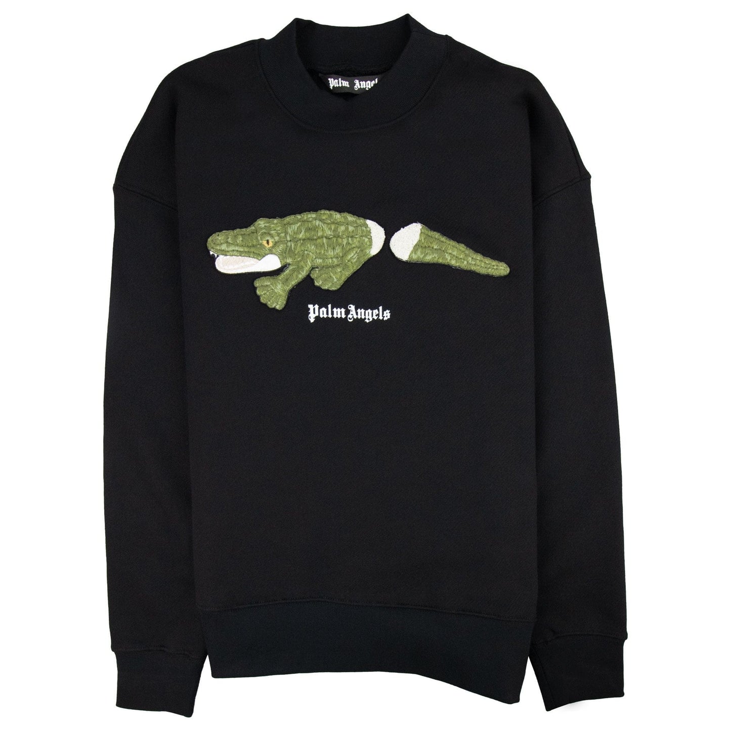 Palm Angels Croco Crewneck Sweatshirt Black 1055