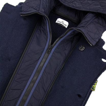 Stone Island Double Breasted Knitted Cardigan Navy V0020