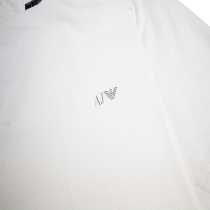 Armani Jeans Logo Print Crewneck T Shirt White S