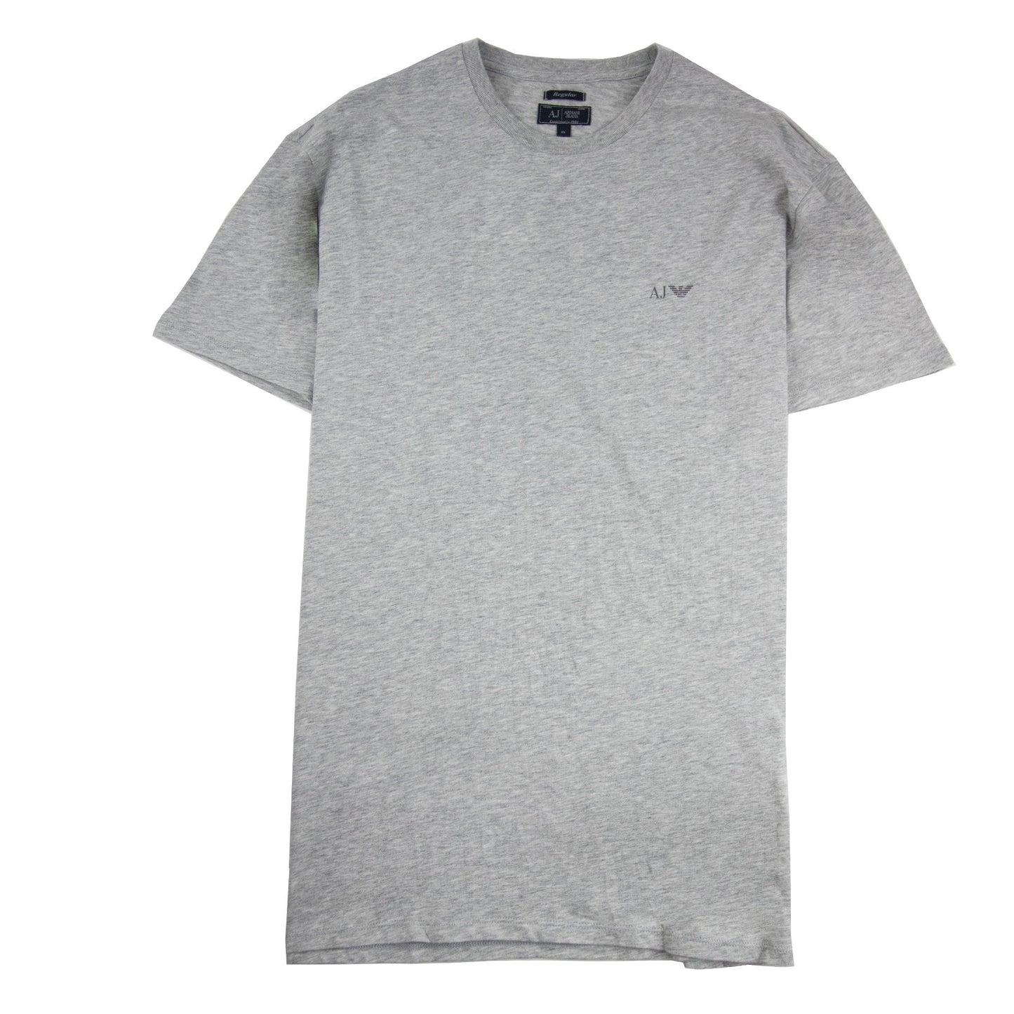 Armani Jeans Logo Print Crewneck T Shirt Light Grey