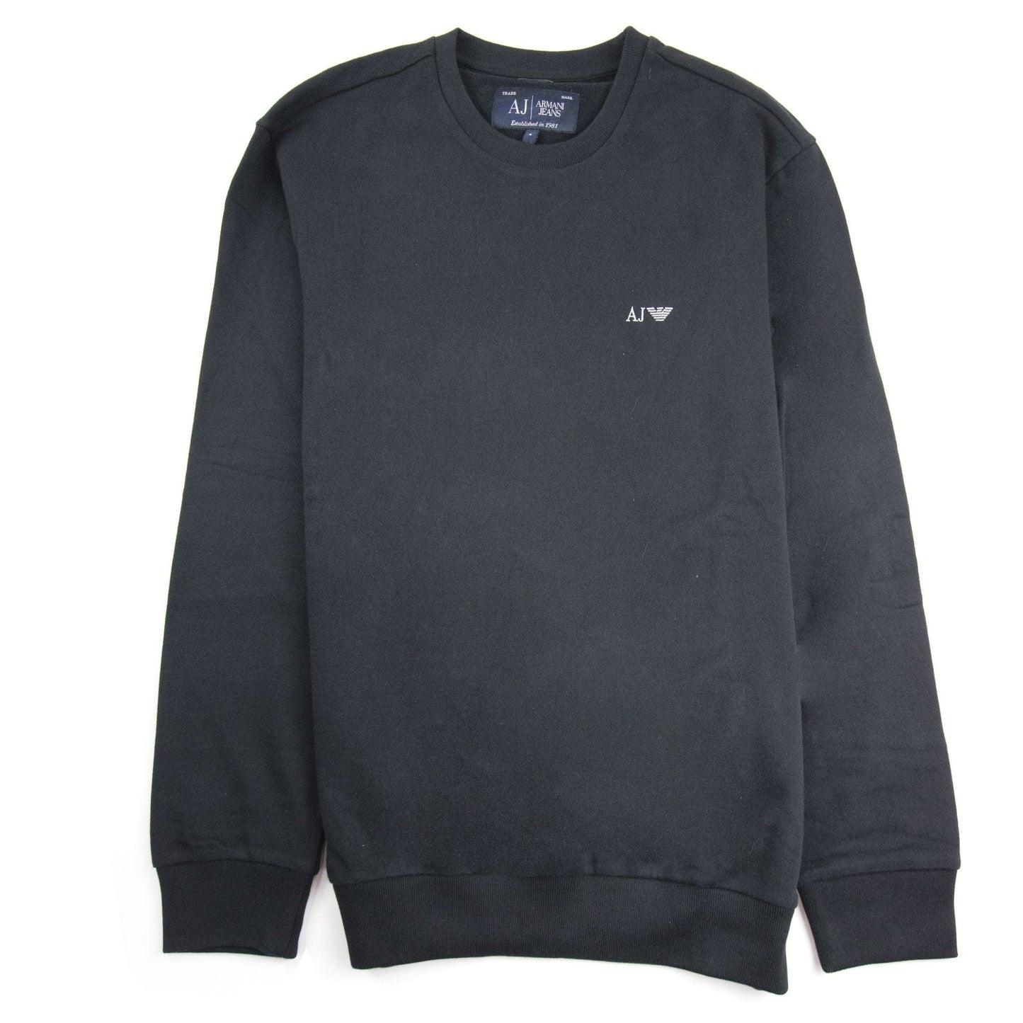 Armani Jeans Basic Logo Crew Sweatshirt Black