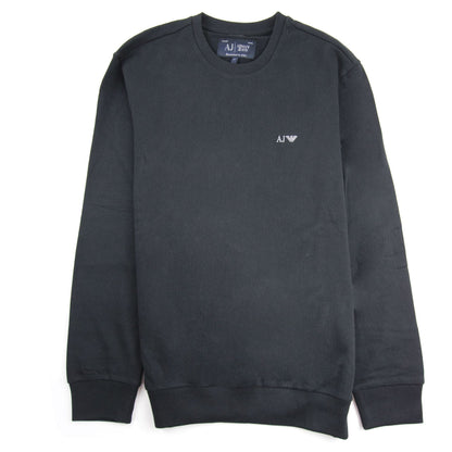 Armani Jeans Basic Logo Crew Sweatshirt Black