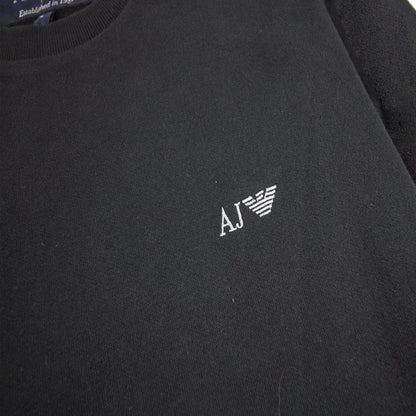 Armani Jeans Basic Logo Crew Sweatshirt Black